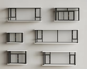 Windows casement window sliding window bay window floor-to-ceiling window 3d model