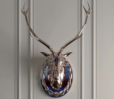 Deer head pendant wall decoration 3d model Deer head pendant wall decoration 3d model