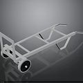 White Utility Cart With Four Sturdy Wheels For Industrial Equipment Transport