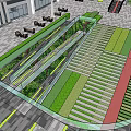 Urban Planning Site Layout With Buildings Green Spaces And Road Connections