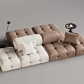 Modern Multiplayer Sofa Module Sofa Back-to-Back Sofa 3d model