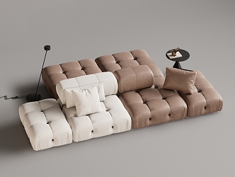 Modern Multiplayer Sofa Module Sofa Back-to-Back Sofa 3d model