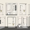 Shower Room Shower Partition 3d model