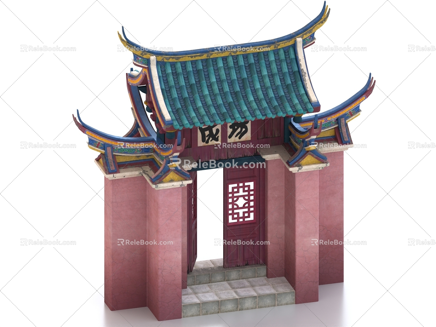 Ancient Chinese-style Gate 3d model