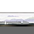 Contemporary Scenic Wall Design With Water Feature White Sculptures And Green Plants