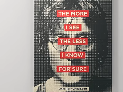 Portrait With Glasses Featuring Text The More I See The Less I Know For Sure 3d model