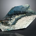Detailed Natural Terrain Featuring Blue Green And White Crystalline Textured Surface