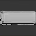 Silver Modern Van With Green Top Sign Blue Side Graphics And Reflective Surface