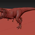 Realistic Tyrannosaurus Rex Dinosaur Model With Open Mouth And Sharp Teeth
