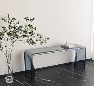 modern bench acrylic bench 3d model