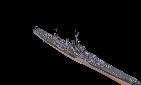 modern warship battleship destroyer 3d model