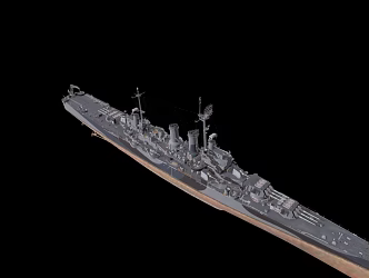 modern warship battleship destroyer 3d model