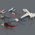 Modern helicopter business jet 3d model