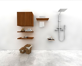 Small pieces of bathroom 3d model