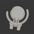 Conceptual Futuristic Space Station Model With Circular Rings And Multi Layered Structure