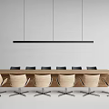 Modern Conference Table and Chair Simple Conference Table 3d model