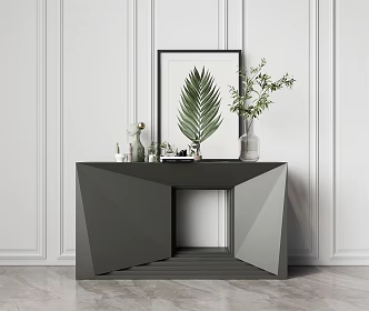 Modern End View Desk Simple End View Desk 3d model