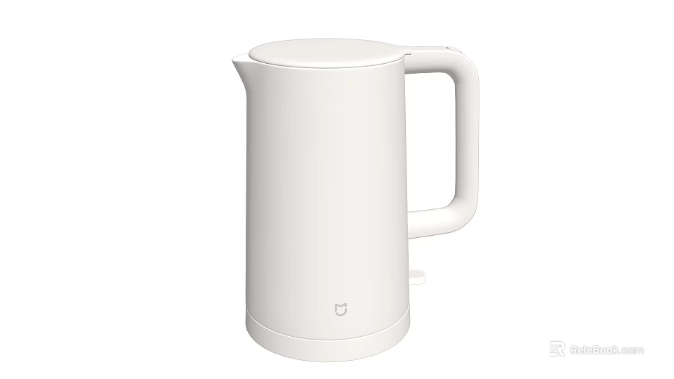 White Electric Kettle With Minimalist Design And Ergonomic Handle For Daily Home Use 3d model 