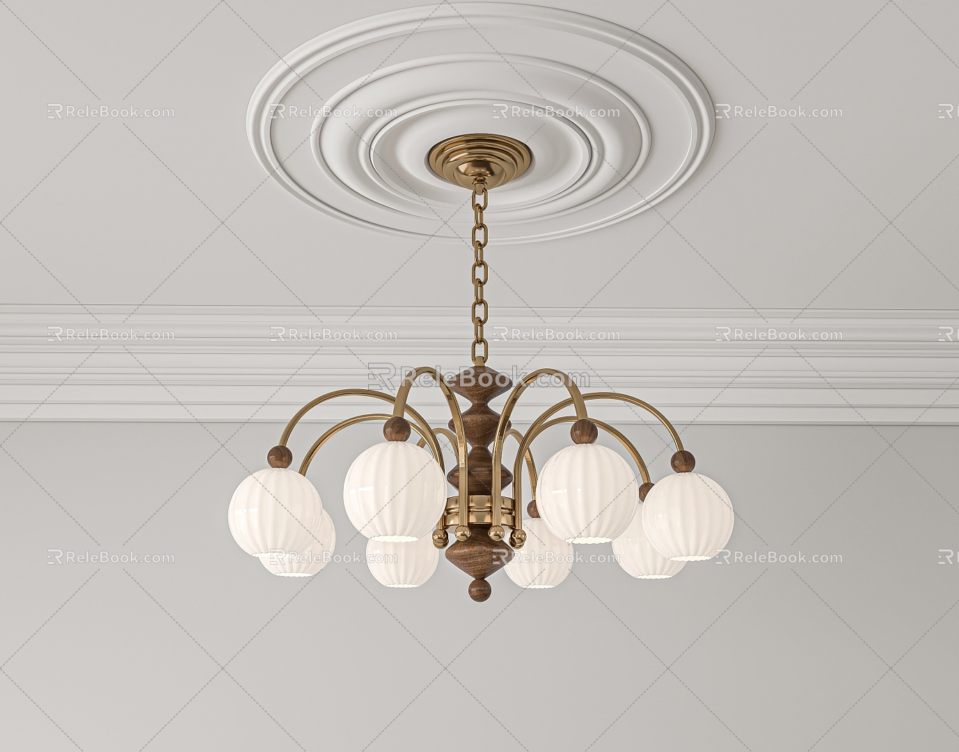 French Vintage Guest Restaurant Chandelier 3d model