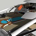 Luxury Modern Yacht Exterior Design With White Hull Upper Deck And Open Lounge