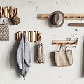 Wooden Wall Hooks For Hanging Bags Hats Towels And Plants In Home Decor