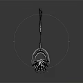 Sturdy Metallic Archery Quiver Holding Multiple Black Arrows And Handle