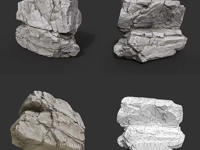 Wood And Stone Material 3D Models Featuring Textured Surfaces And Structural Details 3d model