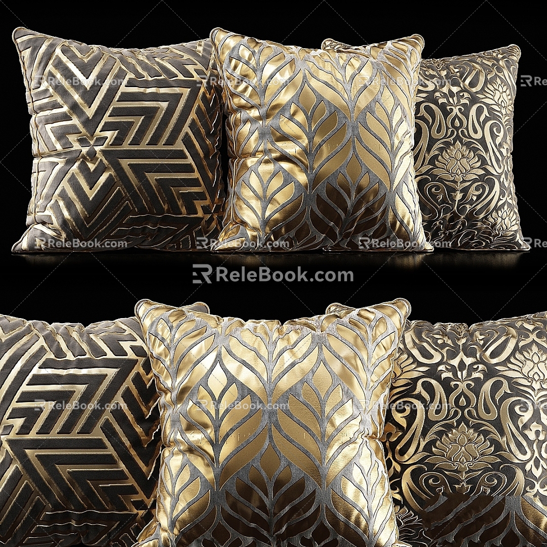 Modern Pillow Pillow Velvet Color 3d model