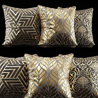 Modern Pillow Velvet Color 3d model