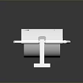Modern Metal Toilet Paper Holder With White Roll And Chrome Finish
