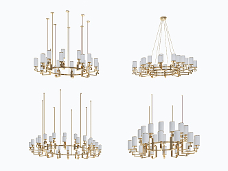 Light Luxury Chandelier 3d model