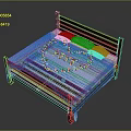 Cozy Bed With Wooden Frame White Bedspread And Red Heart Pattern Design
