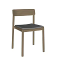 Modern Simple Design Dining Chair With Light Wood Frame And Gray Cushion