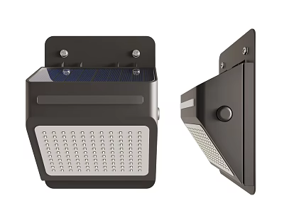 Solar Powered Outdoor LED Wall Light With Motion Sensor And Durable Design 3d model