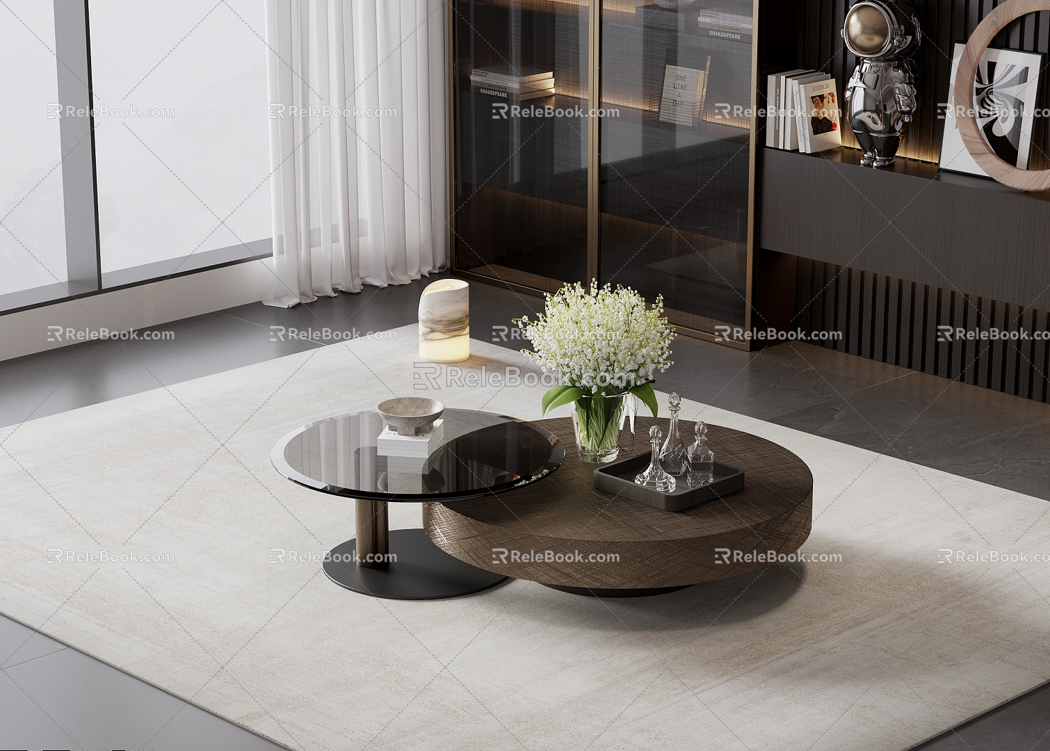 Modern Minotti coffee table 3d model