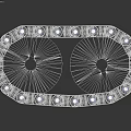 Mechanical Transmission Chain With Black Circular Plates And Silver Link Structure