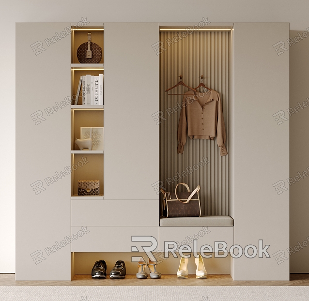 Entrance Entrance Cabinet Shoe Cabinet Multifunctional Decorative Cabinet Clothes Shoe Hat Ornaments Floor Cabinet Hanging Type Entrance Cabinet model