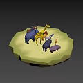 Low Poly Animal Characters in Game and Movie with Various Species
