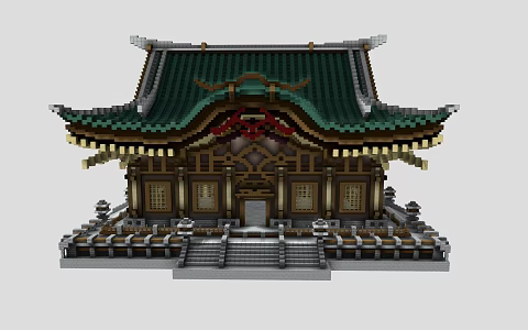 new chinese style temple stylized ancient temple 3d model