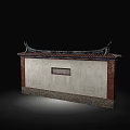 Ancient Traditional Wall Structure With Classic Roof Tiles And Stone Base Design