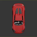 Red Sports Car With Sleek Aerodynamic Design And Shiny Reflective Surface