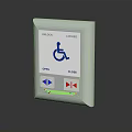 Modern Accessible Control Panel With Wheelchair Icon Open Close Buttons And Arrow Symbols
