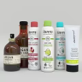 Perfume And Cosmetics Collection With Vegan Bio Argan Clean Cool Bottles And Tubes