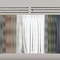 Various Colored Curtains With Sheer Panels And Curtain Rods For Home Windows