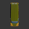 Modern Yellow Green Eco Bus With Reflective Body And City Transport Design
