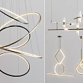 Modern Geometric Chandeliers With Circular And Diamond Shapes Metal Frames And Sleek Lighting
