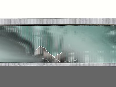 Modern Feature Wall Design With Textured Glass And Wooden Frame Details 3d model