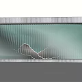 Modern Feature Wall Design With Textured Glass And Wooden Frame Details