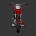Vintage Red Motorcycle With Chrome Accents Black Seat And Classic Design