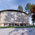 Modern Library Architecture Library 3d model